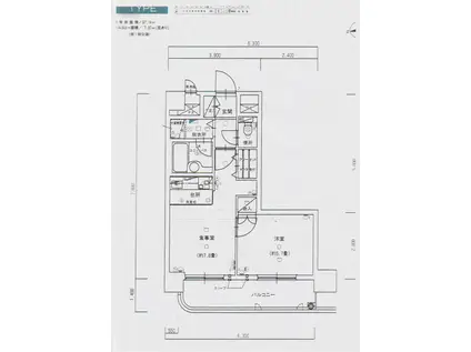 ライオンズマンション保春院西(1DK/2階)の間取り写真