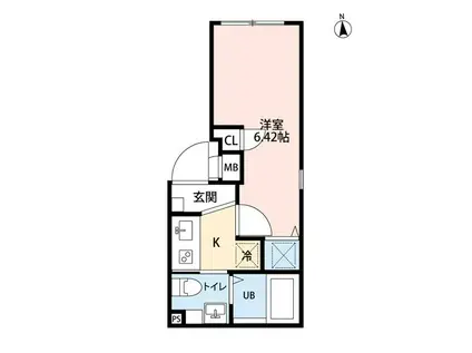 アトリオ新宿早稲田(1K/2階)の間取り写真