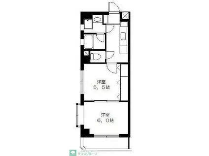 ドエリング東戸塚(2K/2階)の間取り写真