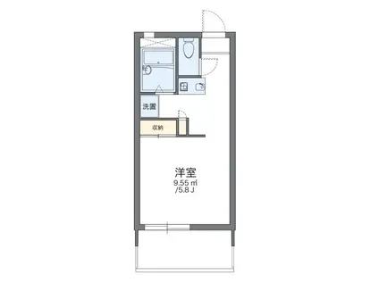 レオパレスツインズ加島弐番館(1K/3階)の間取り写真