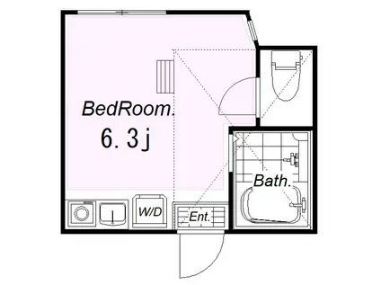 ユナイト上星川バーゼル(ワンルーム/2階)の間取り写真