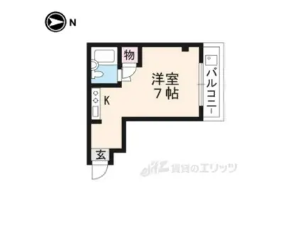 ハイツリヴィエール(ワンルーム/4階)の間取り写真