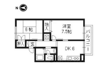 セジュール小原(2DK/2階)の間取り写真