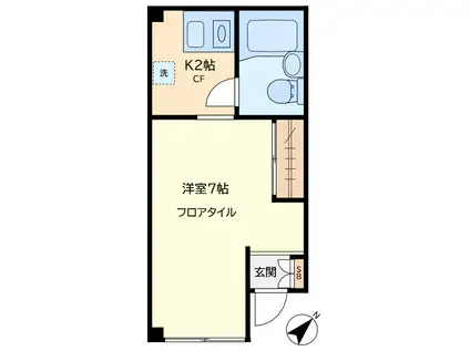 ハイム並木(1K/1階)の間取り写真