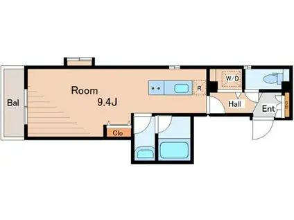 ラ・ボーン・ヴィ平井(ワンルーム/3階)の間取り写真