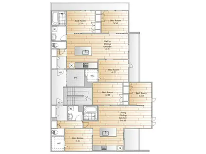 碑文谷1丁目メゾン(3LDK/3階)の間取り写真