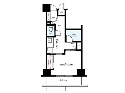 プレステート要町(1K/5階)の間取り写真