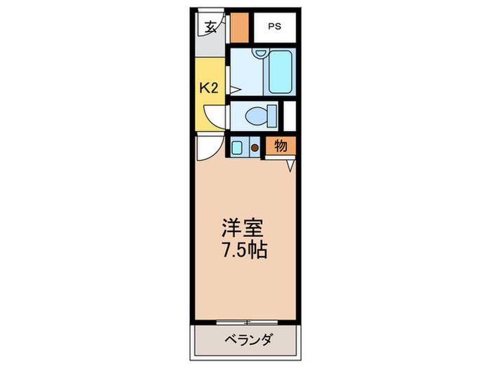 サンフォレスト新中条(ワンルーム/1階)の間取り写真