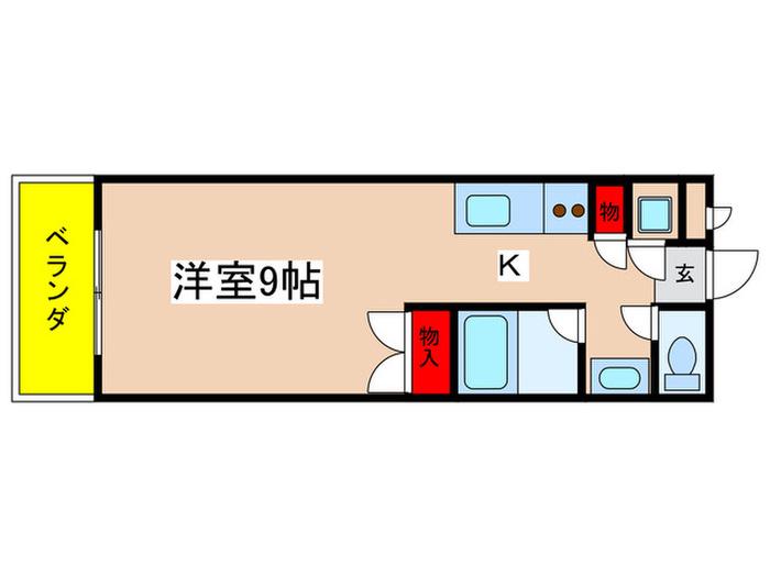 エトワールASAO(1K/3階)の間取り写真