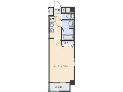 ROX CAPE川崎(1K/10階)の間取り写真