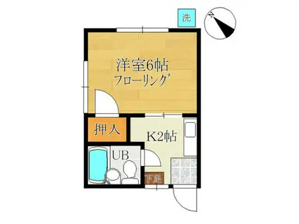 リバージュ飯島(1K/1階)の間取り写真