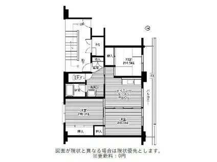 ビレッジハウス桑折(3DK/4階)の間取り写真