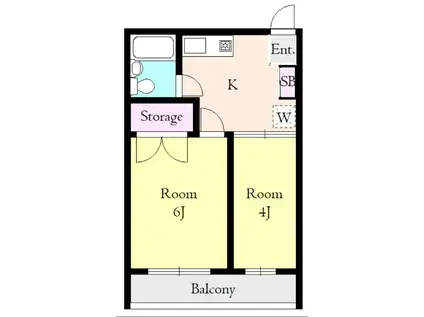 東川口宝レジデンス(2K/2階)の間取り写真