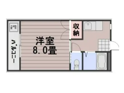 コープエスポワールI棟(1K/3階)の間取り写真