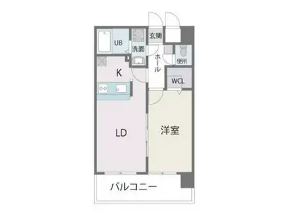 レジデンス20(1LDK/7階)の間取り写真