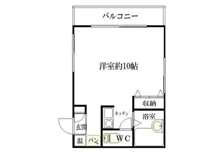 パンルネックス・クリスタル大濠I(ワンルーム/1階)の間取り写真