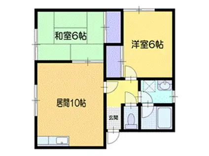 ナイスコーポ88(2LDK/2階)の間取り写真