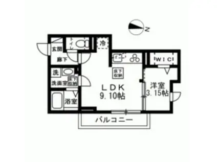 HRYVIL(1LDK/1階)の間取り写真