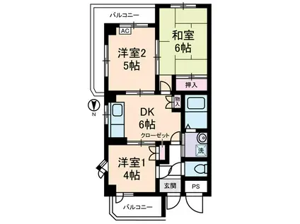 マインドホームズ(3DK/3階)の間取り写真