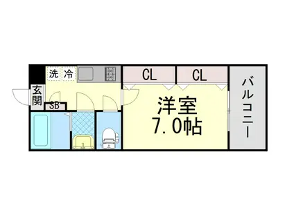 BRICK HOUS(1K/3階)の間取り写真