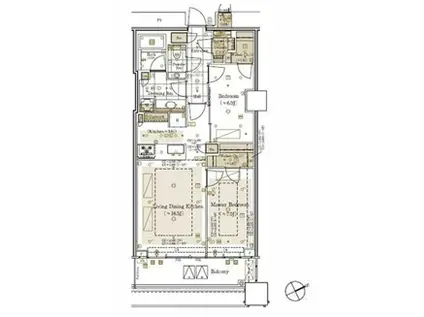 三田ガーデンヒルズ ウエストヒル(2LDK/7階)の間取り写真