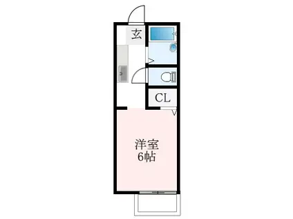 KAULUMI(1K/1階)の間取り写真