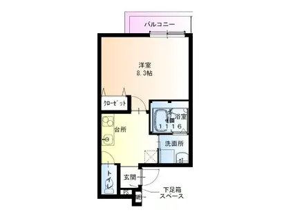 フジパレス千林III番館(1K/1階)の間取り写真