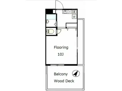 アップスタイルビルI(1K/3階)の間取り写真