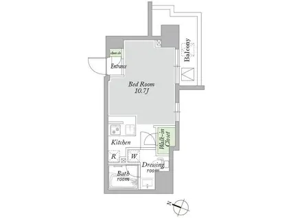 アーバンパーク西巣鴨イースト(ワンルーム/13階)の間取り写真