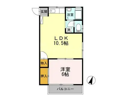 サニーコーポ(1LDK/1階)の間取り写真