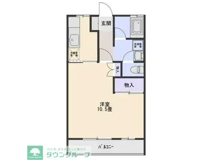 ハイツ大利根II(1K/2階)の間取り写真