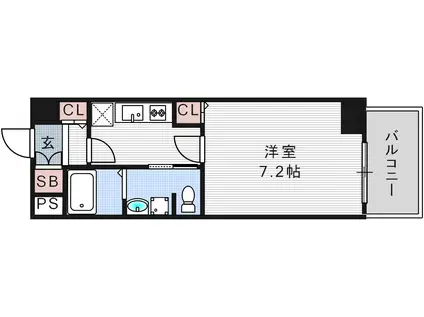 ノエラニー岸里(1K/5階)の間取り写真