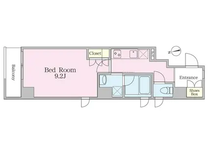 SHIN-HATOYA(1K/4階)の間取り写真