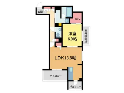 ベル エ ロンプラージュ(1LDK/4階)の間取り写真