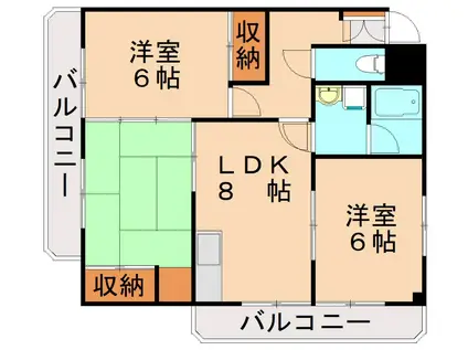 マークハイツ若葉(3LDK/2階)の間取り写真