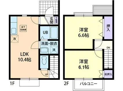 TINKER BELL(2LDK/1階)の間取り写真