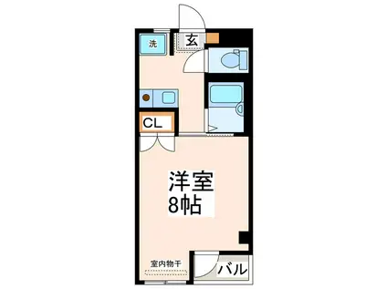 エル新大江(1K/1階)の間取り写真