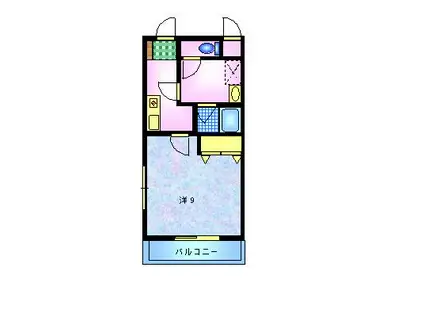 あいの風とやま鉄道 小杉駅(あいの風) 徒歩20分 3階建 築23年(1K/2階)の間取り写真