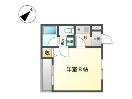 フォレストヴィラ(1K/1階)の間取り写真