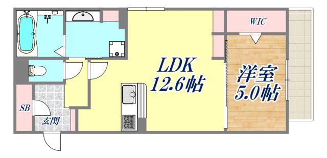 D-RESIDENCE上甲子園(1LDK/1階)の間取り写真