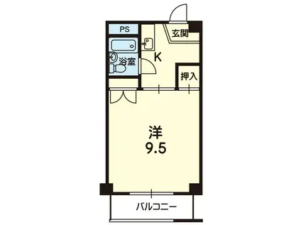大阿蘇ハイツ(1K/2階)の間取り写真