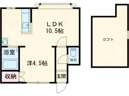 レインボーハウス沼ノ端NO.14(1LDK/2階)の間取り写真