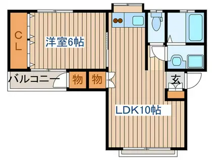 メゾン リーズン(1LDK/1階)の間取り写真