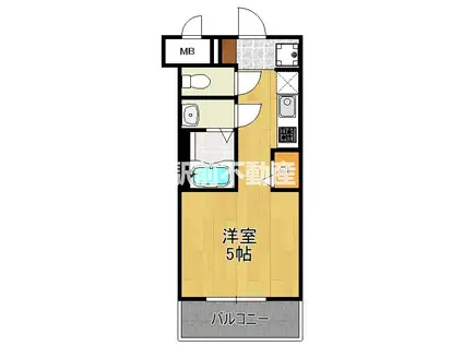 晃明ビル(ワンルーム/2階)の間取り写真