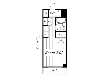 ハニリリカIII(ワンルーム/3階)の間取り写真