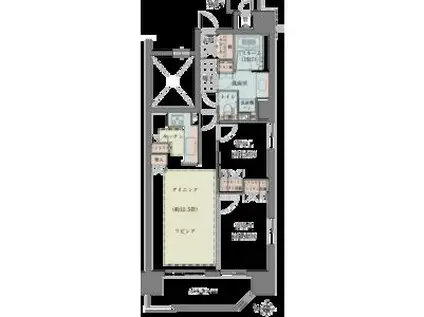 リエトコート丸の内(2LDK/7階)の間取り写真