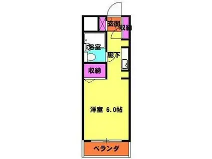 ウィンベルソロ熊谷第三(ワンルーム/7階)の間取り写真