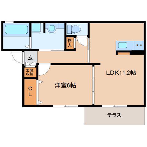 グレイス・ヴィラ(1LDK/1階)の間取り写真