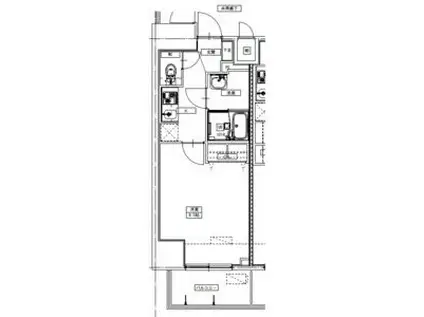 S-RESIDENCE四日市駅前COULEUR フリーレン(1K/12階)の間取り写真