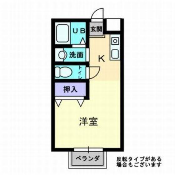 メゾン伊福町(1K/1階)の間取り写真